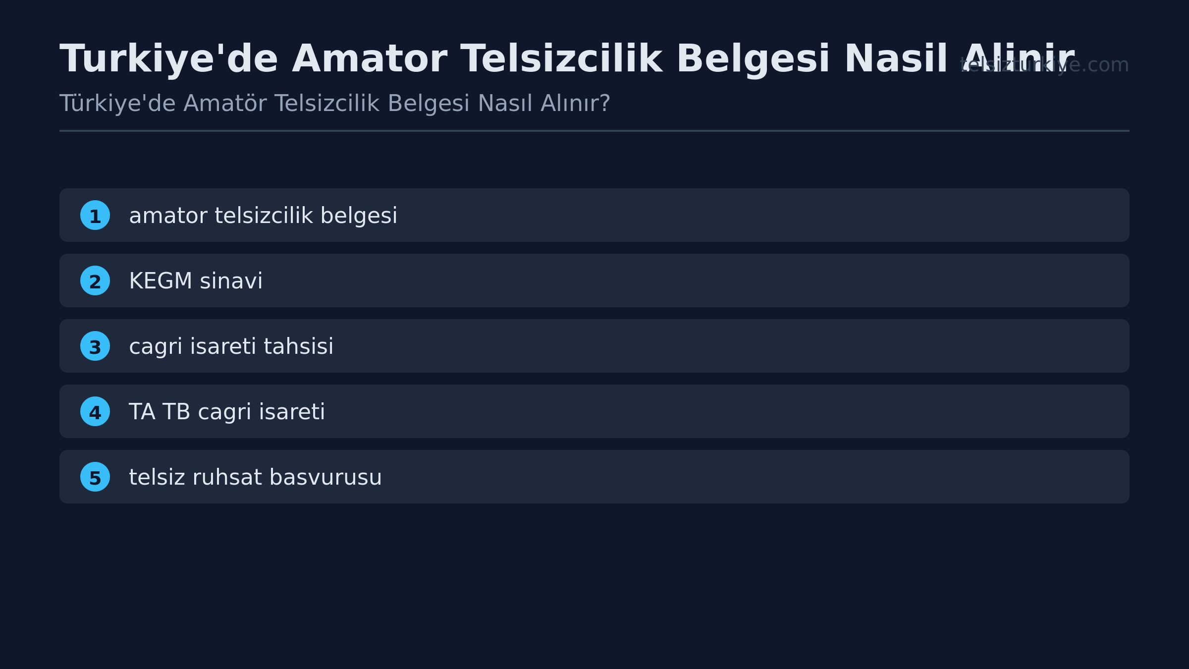Turkiye'de Amator Telsizcilik Belgesi Nasil Alinir